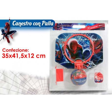 SET CANESTRO C/PALLA  SPIDERMAN