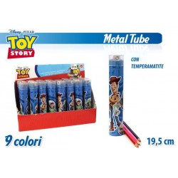 COLORI A MATITA TUBO METALLO 9pz.TOY