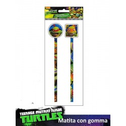 MATITE 2 PZ CON GOMMA TURTLES