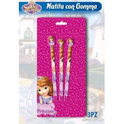 MATITE 3 PZ CON GOMMA SOFIA AST0366