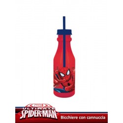 BOTTIGLIA CON CANNUCCIA SPIDERMAN